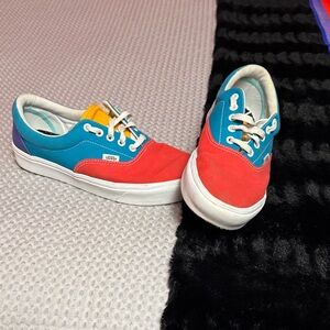 Vans Kids Red and Blue Sneakers